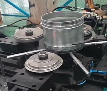 ท่อระบายอากาศแบบท่อโค้ง Air Duct Machine เครื่องขึ้นรูปแหวนยาง